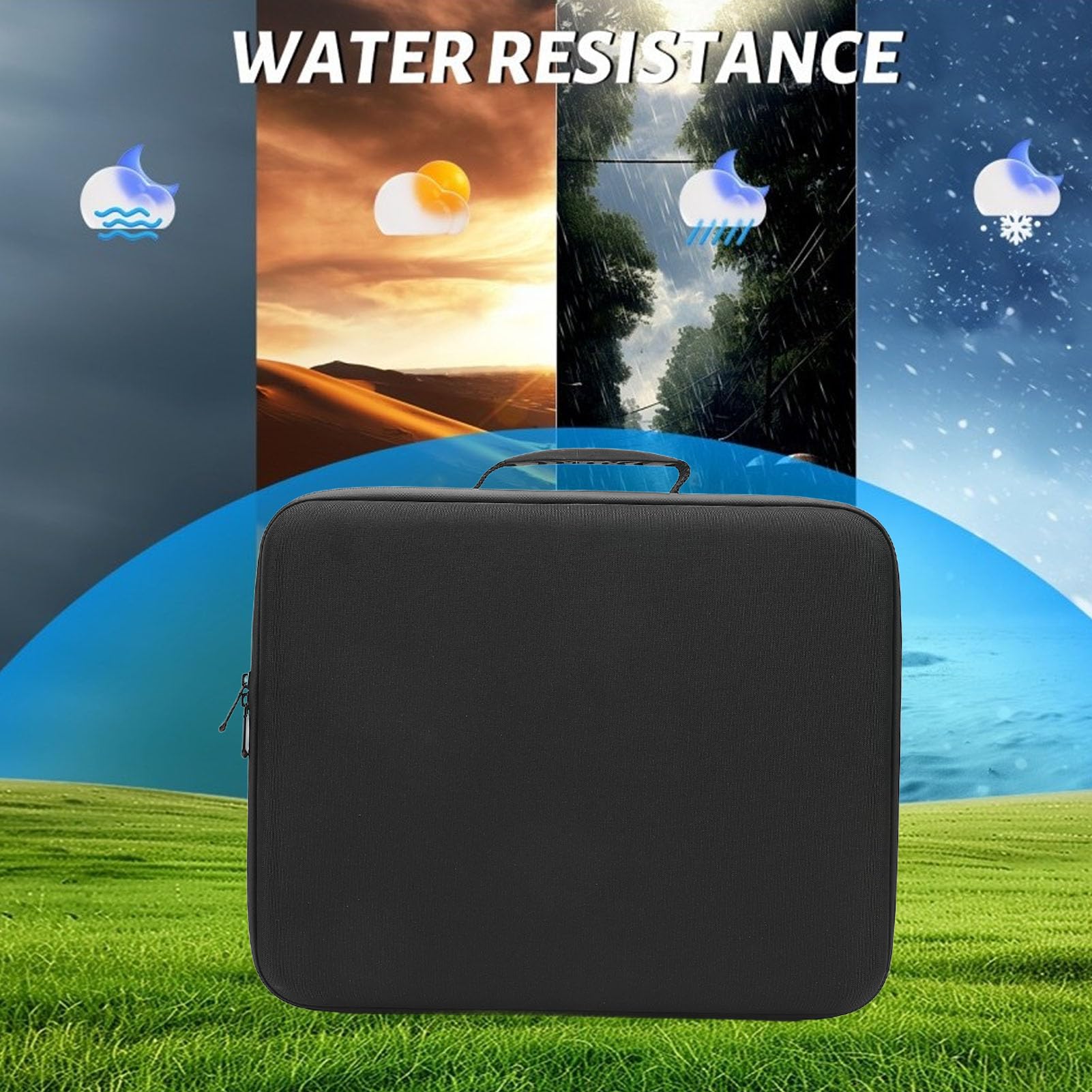 Eujgoov Mini Bolsa de Viaje, Transporte Satelital, Bolsa de Almacenamiento Protectora con Bandejas de Espuma para Platos y Accesorios, Transporte de Transportista Satelital