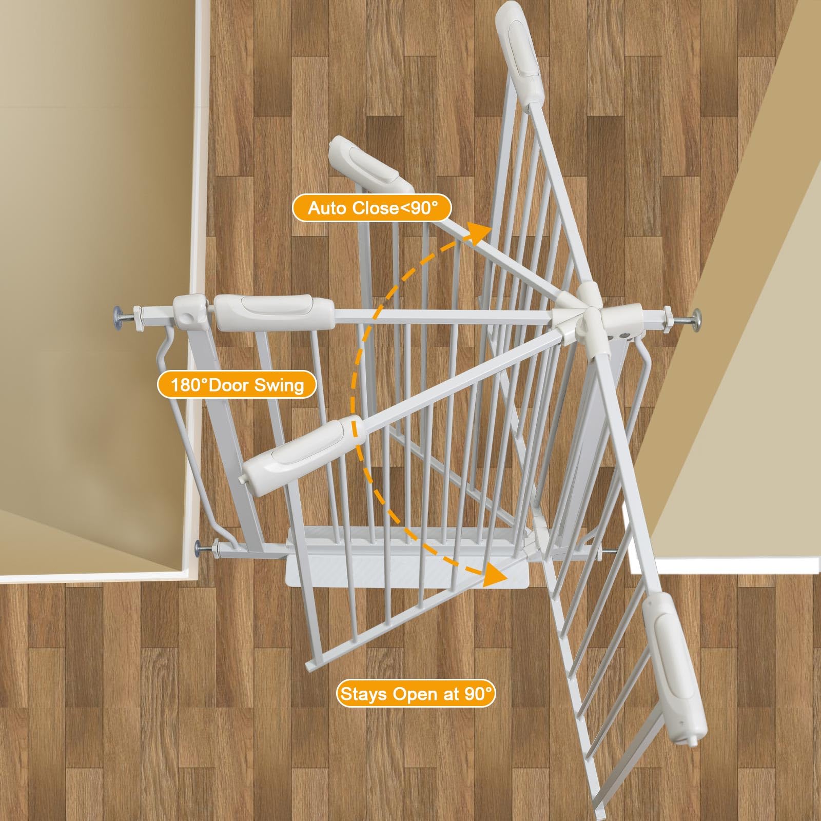 Cat Gate Extra Wide Baby Gate Pressure Mounted,Child Dog