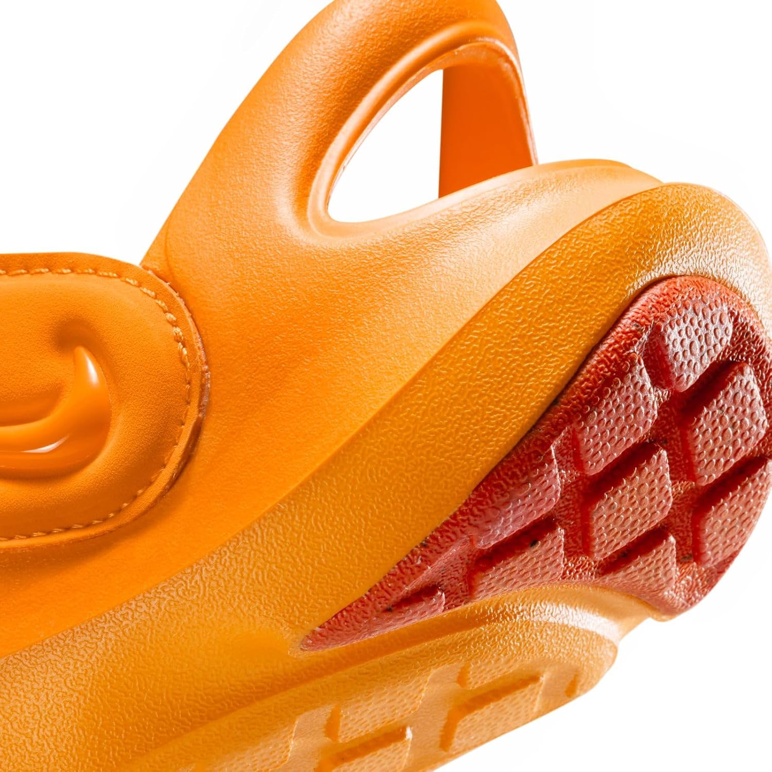Nike Aqua Swoosh Little Kids' Sandals (FN0876-800, Orange Peel/Picante Red/Orange Peel) Size 10