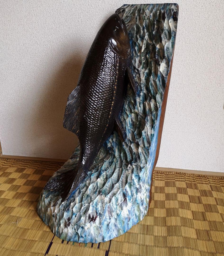 名品 木彫り 彫刻 白樺 一本木 上り鮭 作家物 一点物 Amazon.co.jp: 名 木彫り 彫刻 白樺 一本木 上り鮭 作家物 一点