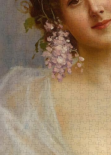 Miniatura 6 de 1000 piezas - Pintura del museo - Rompecabezas - Chica con lilas  por Achille BeltramEstudiar bellas artes como tú rompecabezas  Marco digno