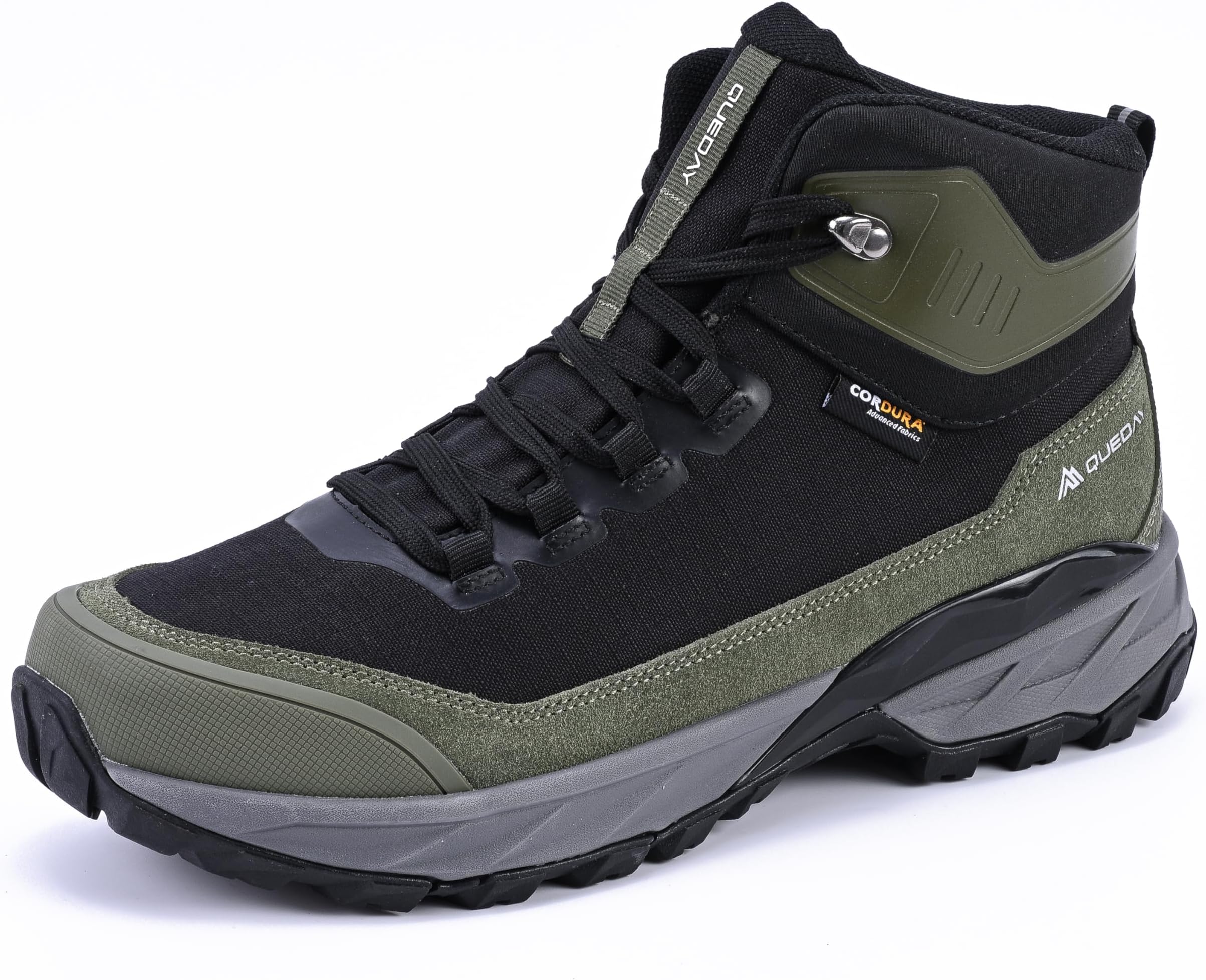 Mens Waterproof Hiking Boots Lightweight Outdoor Cordura Walking Shoes Breathable Hike Trekking Trails Camping Climbing
