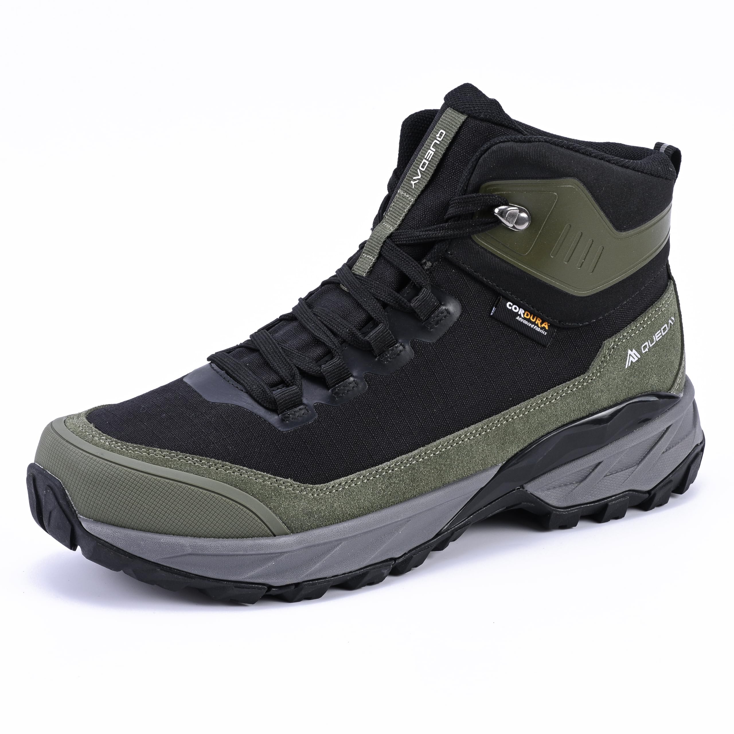 Mens Waterproof Hiking Boots Lightweight Outdoor Cordura Walking Shoes Breathable Hike Trekking Trails Camping Climbing