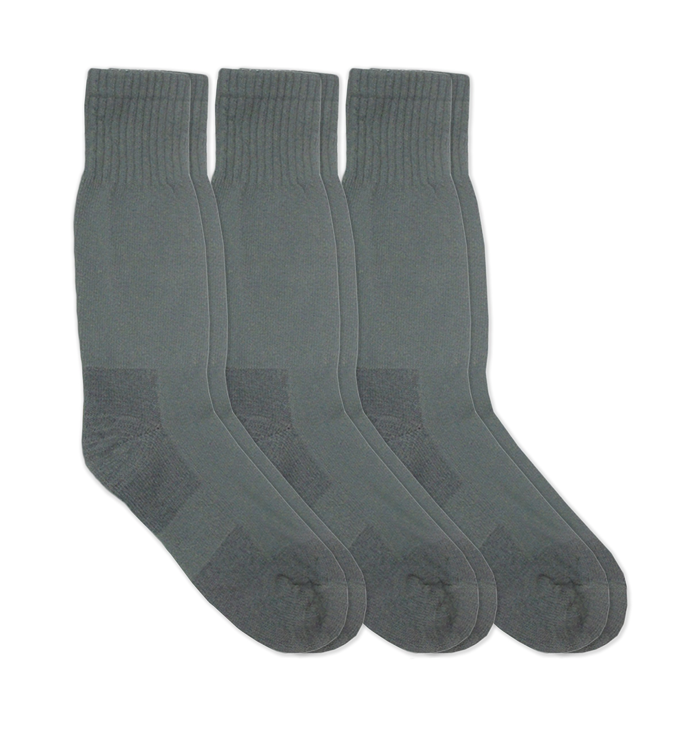 Jefferies Socks Mens Military Blister Guard Mohair Wool Combat Boot Crew Socks 3 Pair Pack