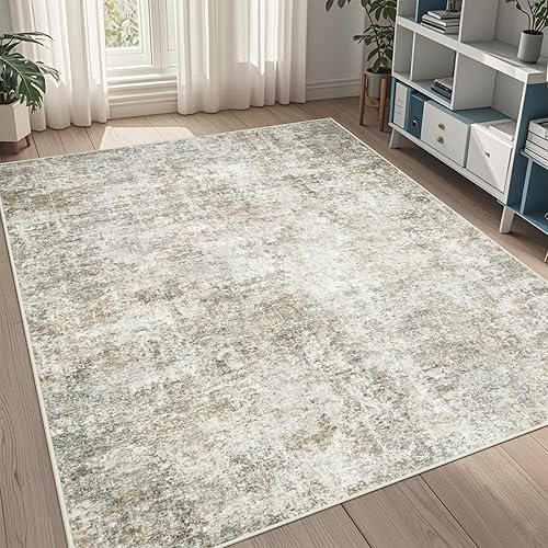 Miniatura 79 de Alfombras de área de 9 x 12 pies para sala de estar, lavables: Alfombra grande abstracta para comedor, dormitorio, alfombra antideslizante de 9 por