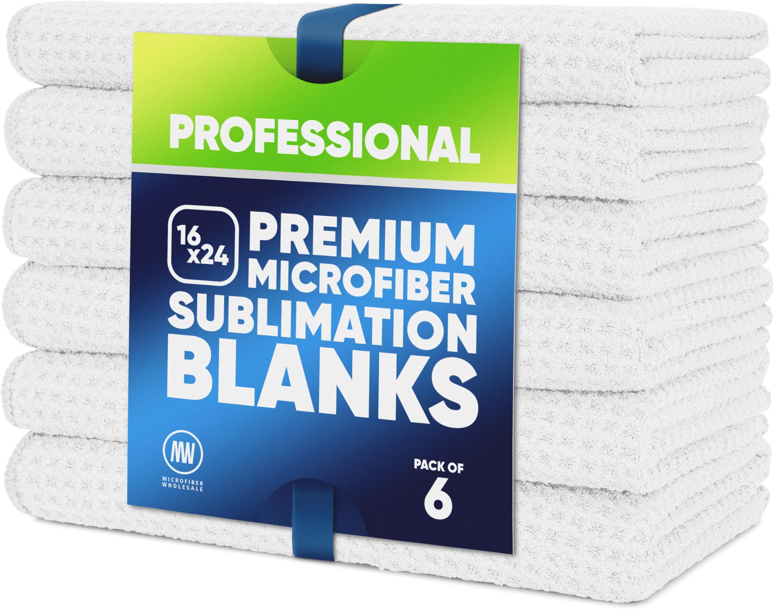 Microfiber Waffle Weave Kitchen and Dish Drying Towels | 16 x 24 in. (6 Pack) | Absorbent, Streak Free, Thick | White