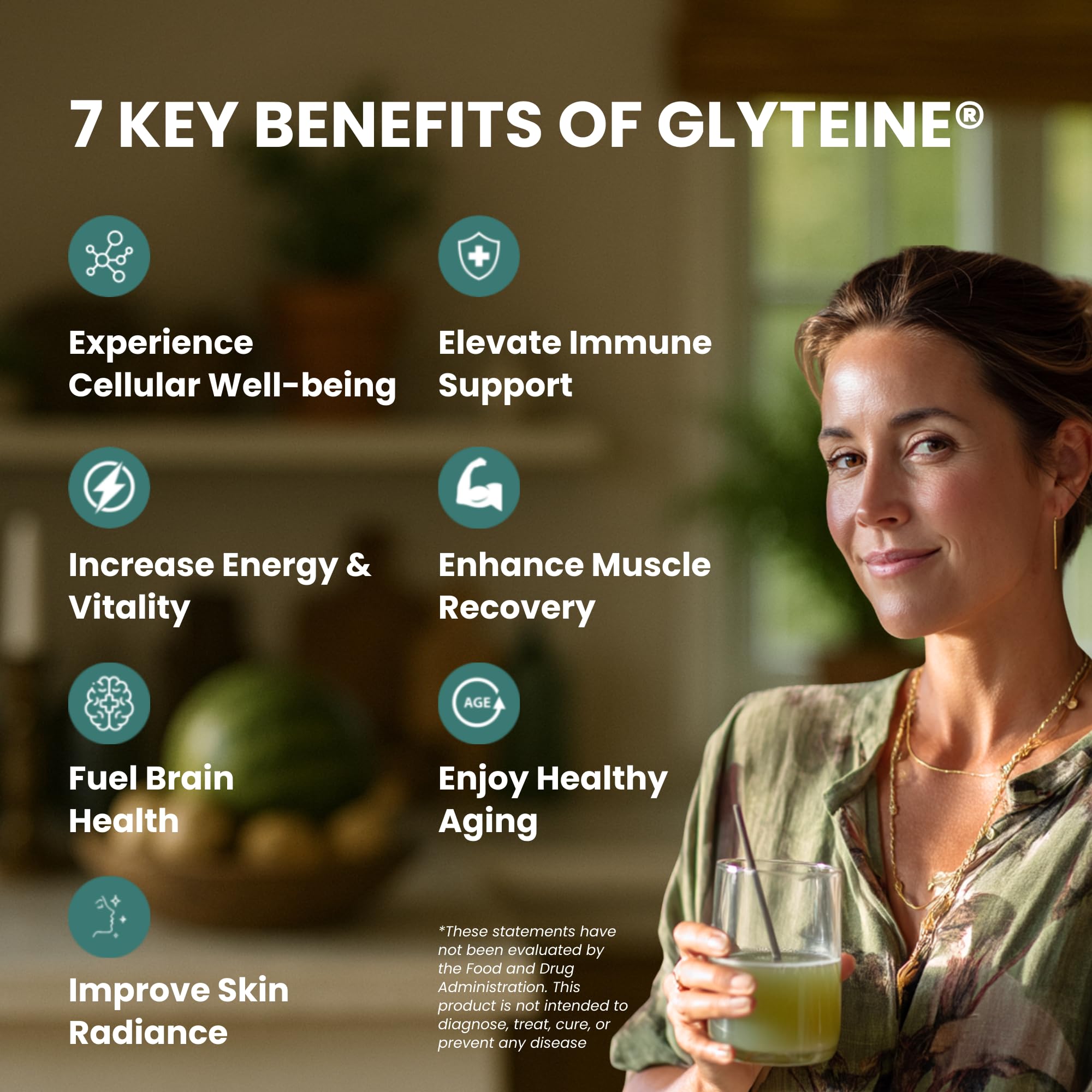 Amazon.com: CONTINUAL - G Powder - Clinically Proven Cellular Glutathione  Precursor | Benefit of Glyteine & Sunfiber | Immune Support, Master  Antioxidant, Detox, Brain Health & Skin Care | 120 Sachets : Health &  Household