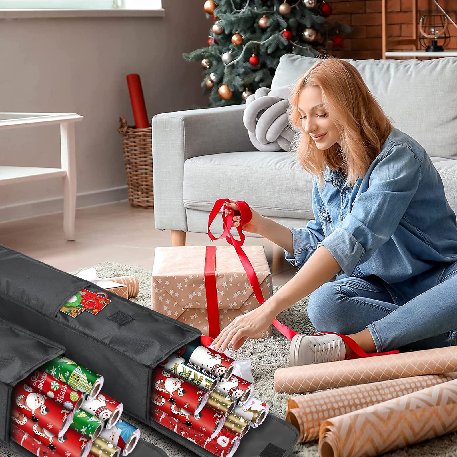 Primode Wrapping Paper Storage Bag | Wrapping Paper