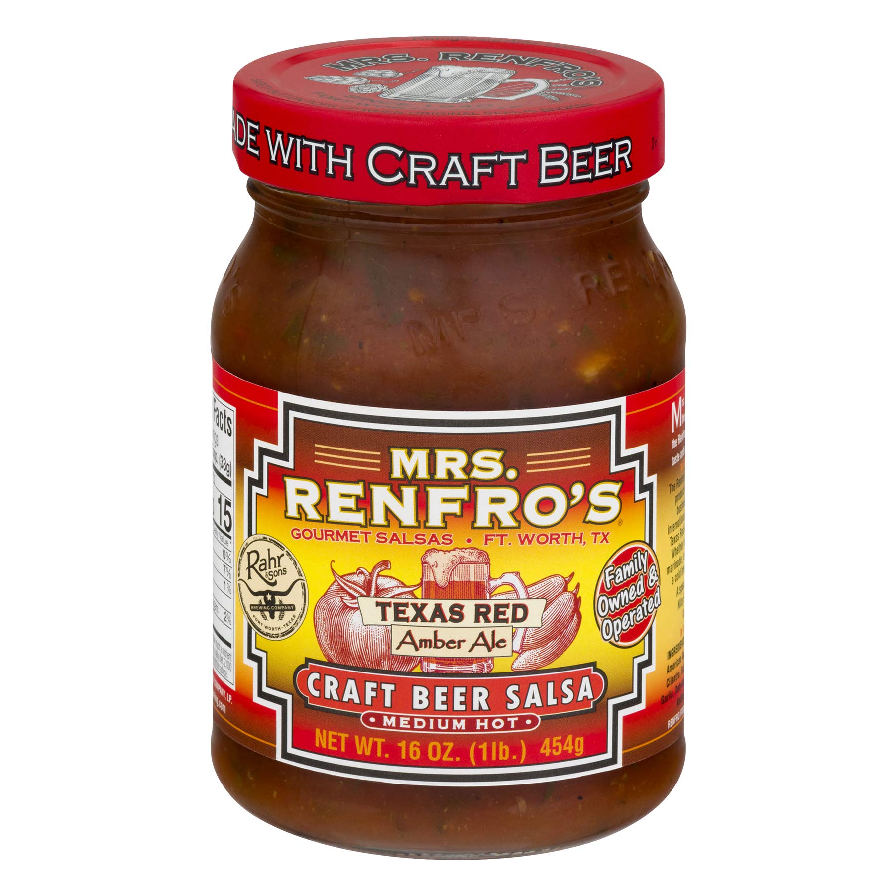 Mrs Renfro Salsa Texas Rd Craft Beer, 16 oz