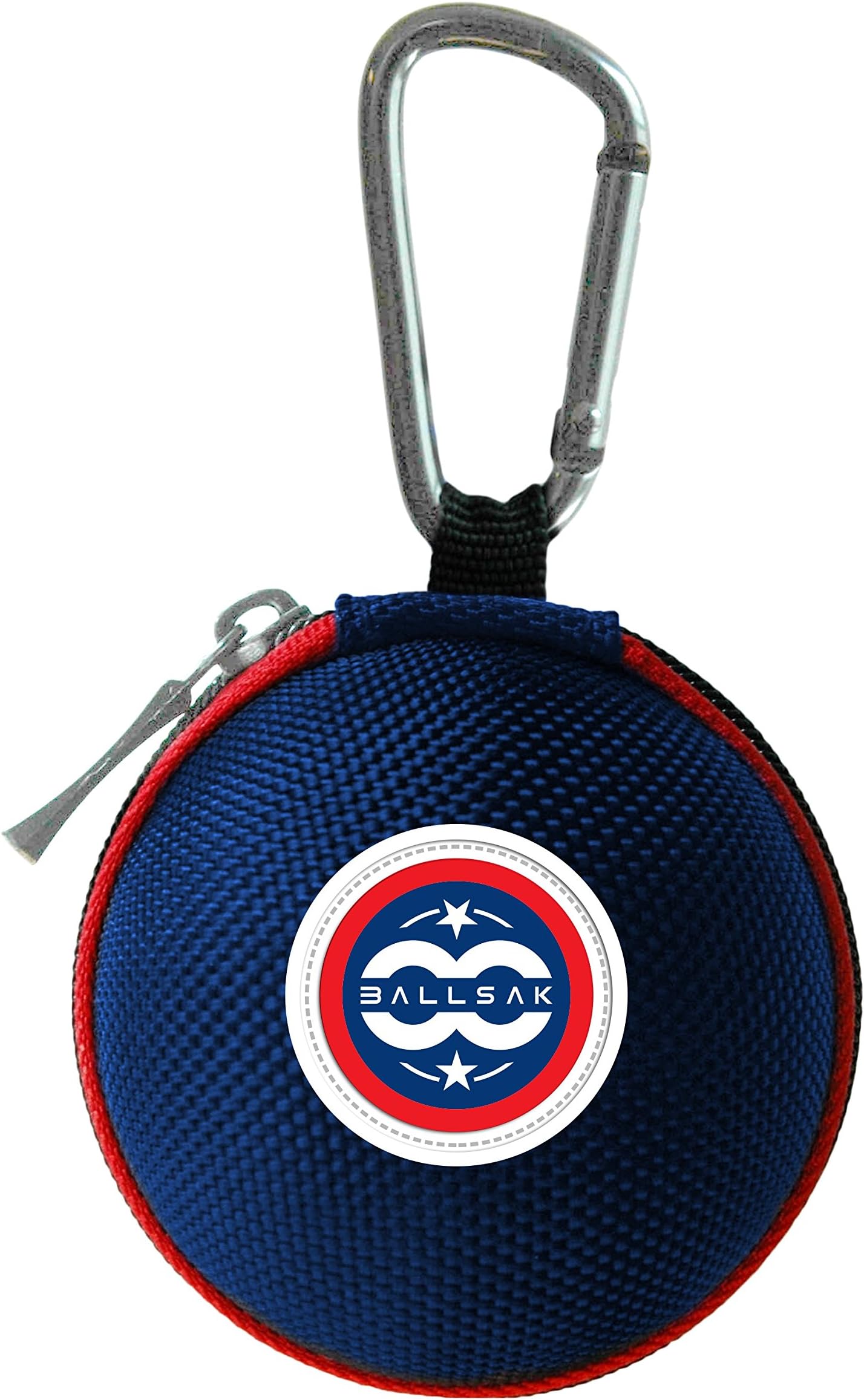 Sport - Red/White/Blue - Clip-on Cue Ball Case, Cue Ball Bag for Attaching Cue Balls, Pool Balls, Billiard Balls, Training Balls to Your Cue Stick Bag Extra Strong Strap Design!**