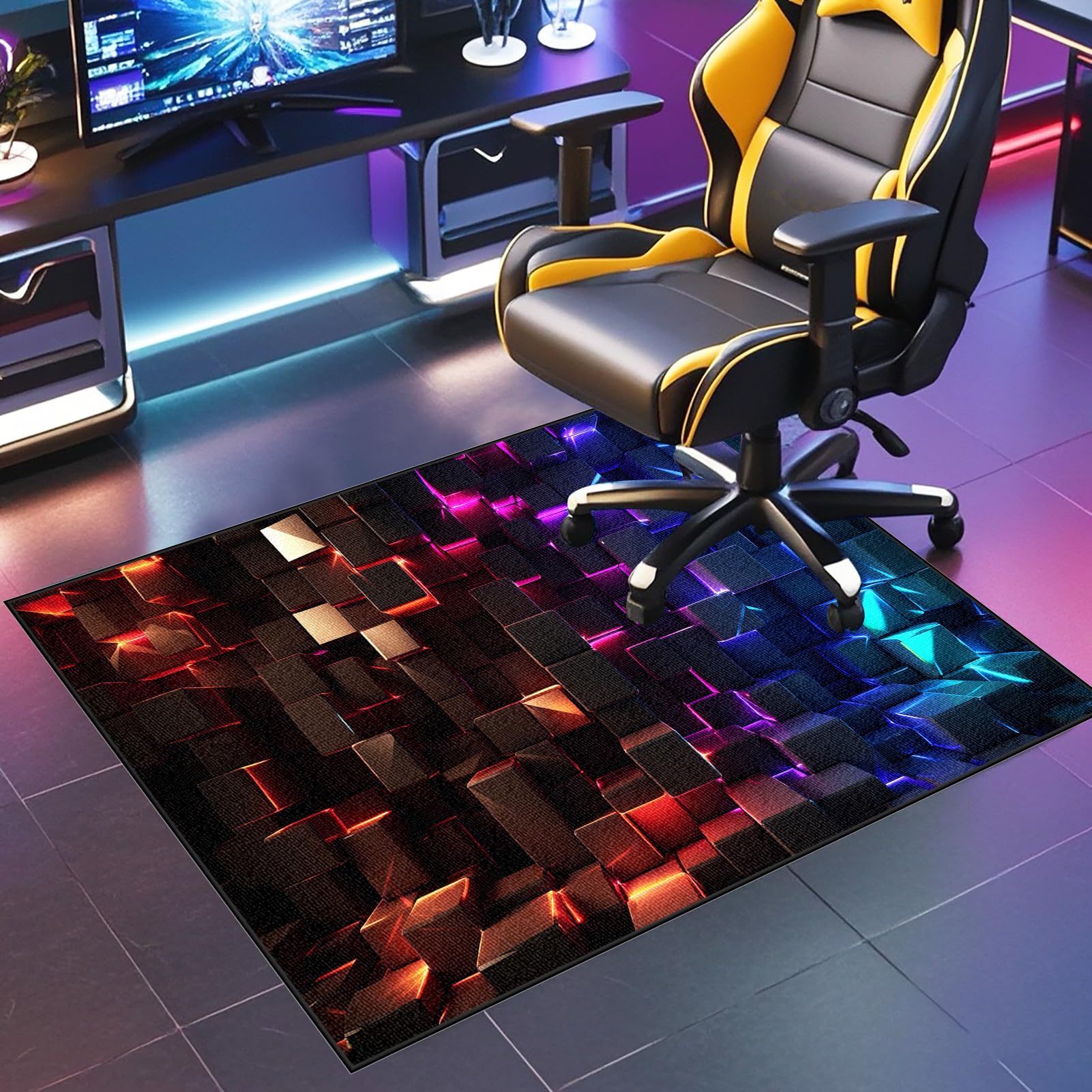 Heavy Duty Office Chair Mats for Carpeted and Hardwood Floor | Computer Gaming Chair Mat | Carpet Protector Chair Mat for Home and Office 200 x 230 cm | Floor Mat for Office Chair Anti-skidding โ image 1
