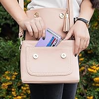 Vista 162 de Sodsay Estuche para tarjetas, cartera delgada con bolsillo frontal, para mujer, sujetatarjetas con llavero negro