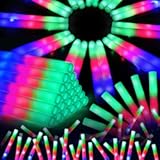 72PCS Foam Glow Sticks, Foam Light Up Sticks with 3 Modes Colorful Flashing, Glow Sticks for Wedding, Glow Stick Bulk Party Pack for Wedding, Raves, Concert, Camping, Carnival