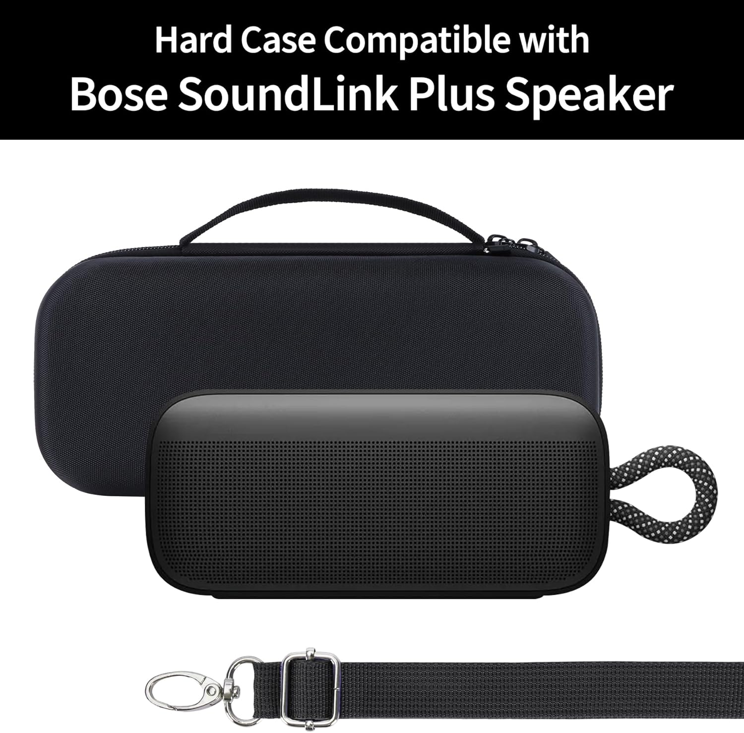 Storage Case Compatible with Bose SoundLink Plus Portable Outdoor Speaker (Black) - Image 3