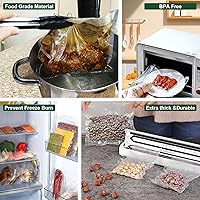 Vista 7 de Gokilife Bolsas de sellado al vacío, paquete de 3 rollos de bolsas selladoras al vacío de 8 x 20 pies x 20 pulgadas x 20 pies 11 pulgadas x 20 pies