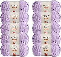Vista 19 de Sensy - Hilo de terciopelo para ganchillo o manta de bebé, hilo de chenilla, hilo amigurumi, 3.5 onzas, 132 yardas, calibre 5, voluminoso