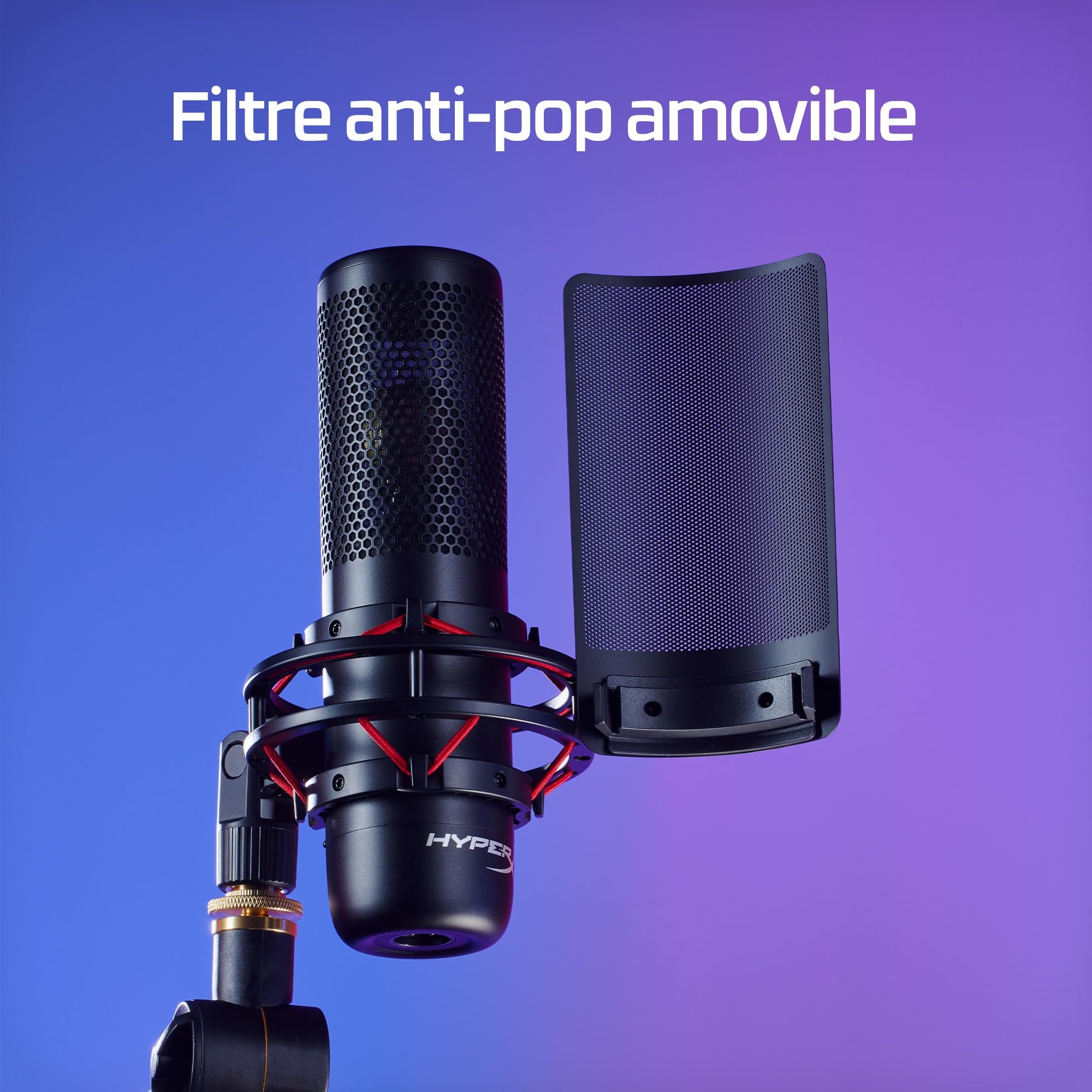 HyperX ProCast – Micro avec condensateur à grand diaphragme, connexion XLR