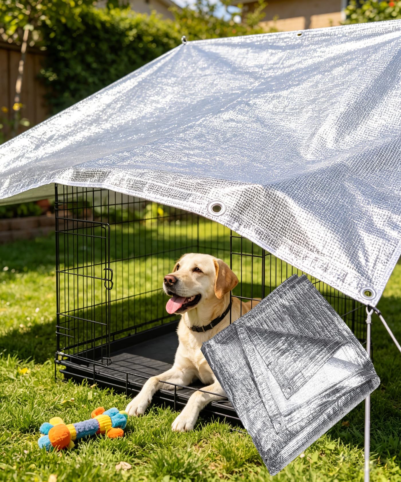 Bâche en maille réfléchissante 3x3m isolante pour pergola et terrasse