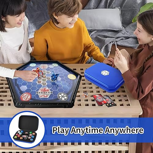 Miniatura 7 de Funda compatible con Bakugan, bolsa organizadora de juguetes para figuras, BakuCores, Armored Alliance, Geogan Rising con bolsillo de malla, soporte
