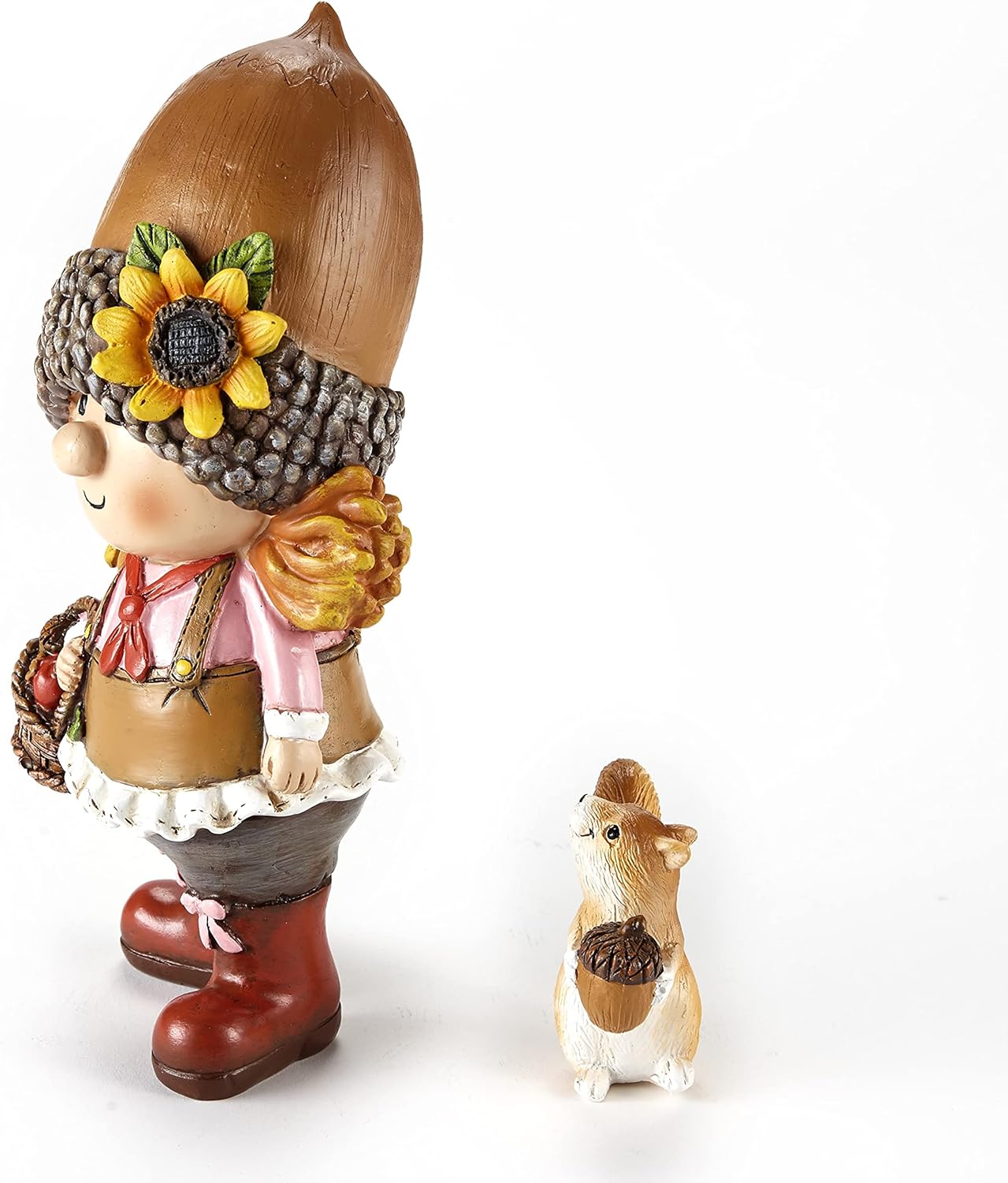 Petunia the Garden Gnome and Squirrel Friend - Landscaping Accent