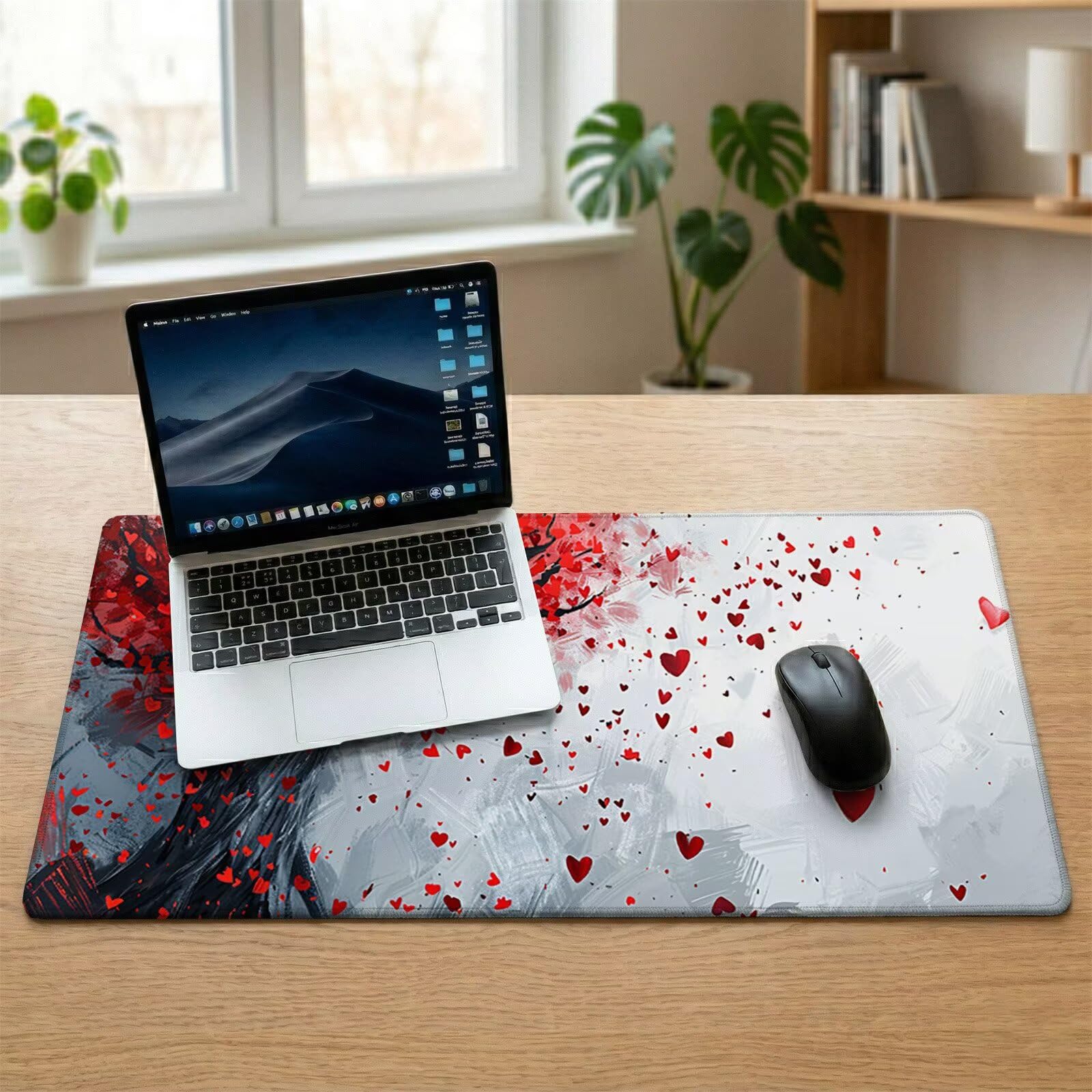 Alfombrilla Escritorio Grande 1200 x 600 x 3 mm, Alfombrilla Ratón Gaming XXL, Árbol De La Vida Tapete de Ordenador con Base Antideslizante y Bordes Reforzados, Impermeable Desk Mat (Paisaje) L-x6966