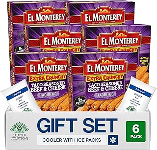 Extra Crunchy Taco Seasoned Beef & Cheese Taquitos, Gift Set:, 20,7 oz – Pack of 6