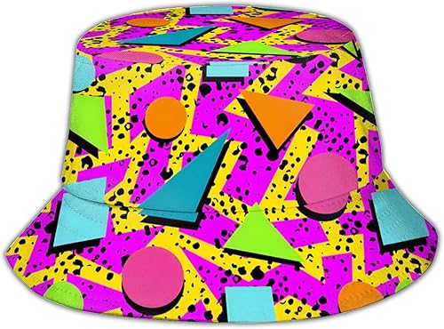 Sombreros retro de moda de los años 80 y 90 para mujeres y hombres, traje de fiesta de festival rave