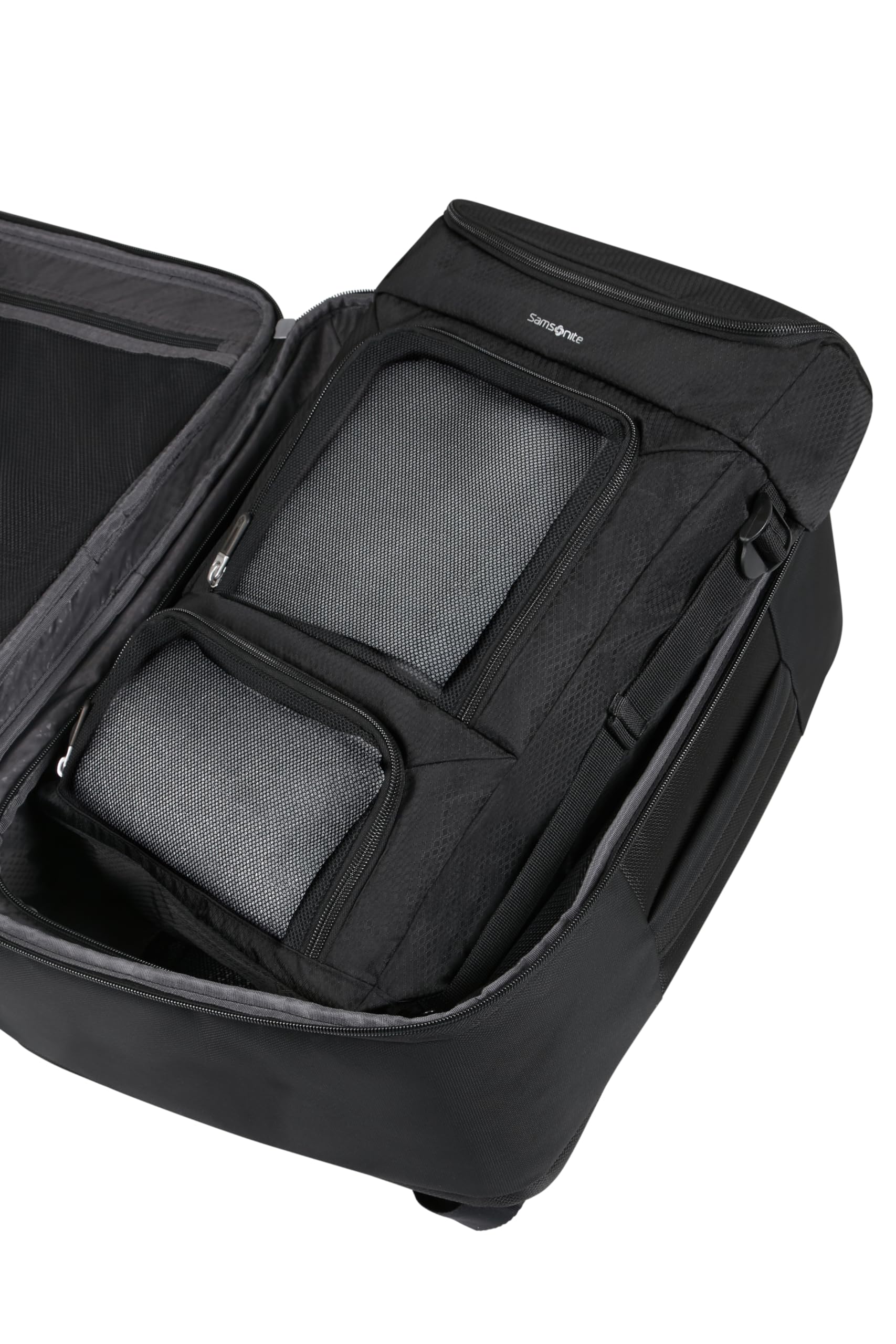 Samsonite TA Revolution - Organizer podróżny kostka do pakowania – Dwustronna kostka z haczykiem & uchwytem, Organizer na ubrania do walizki & plecaka, Czarny
