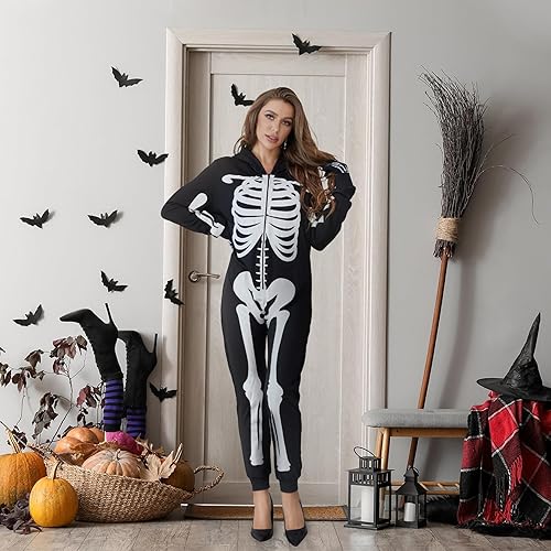Miniatura 6 de Skeleton Costume Women -Deluxe Glow in the Dark Costume Skeleton Adult Halloween Costume for Women Halloween Costumes