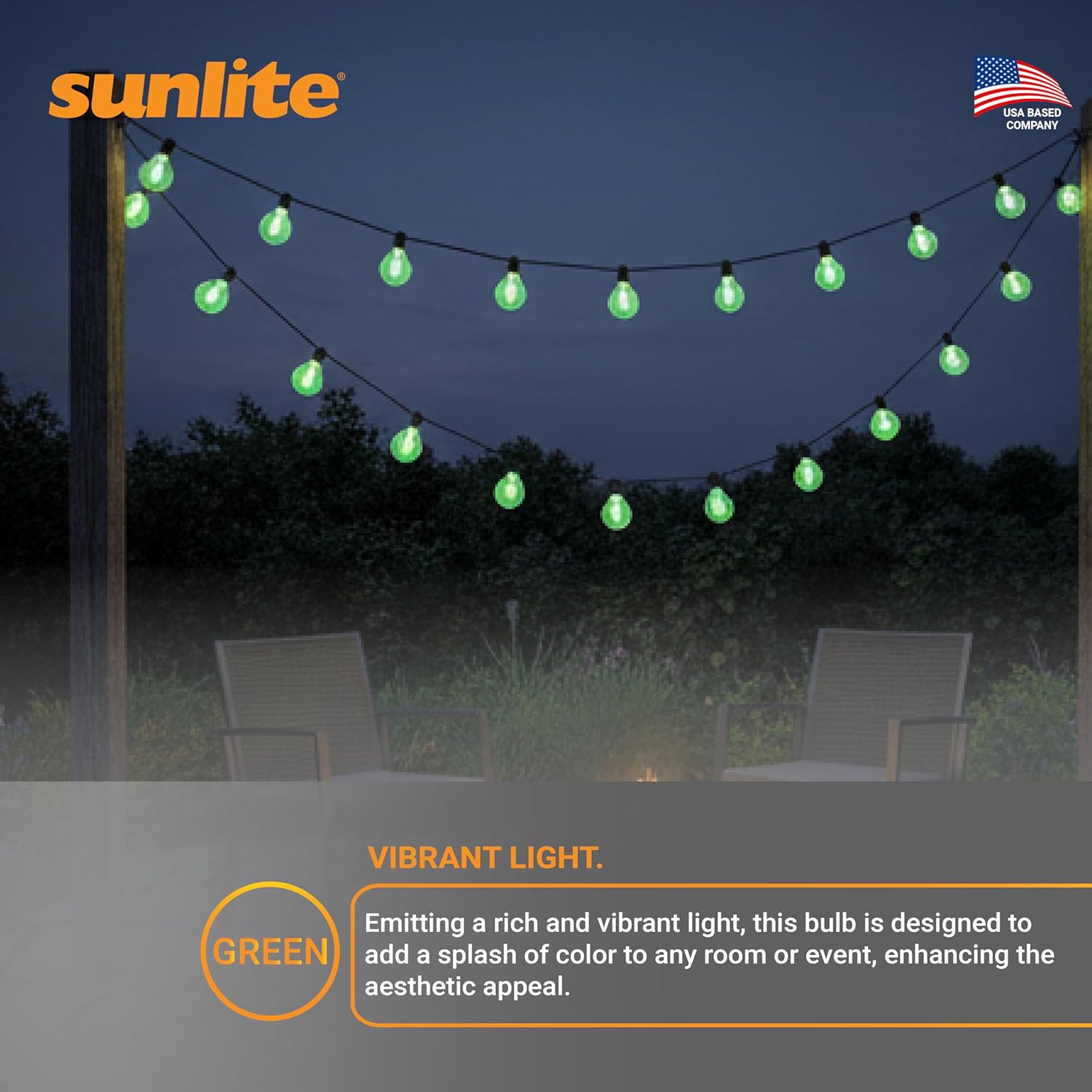 Sunlite 81083 LED Colored Filament A19 Light Bulb, 4.5 Watts, Medium E26 Base, 120 Volts, Transparent Green, Dimmable, 320 Degree Beam Angle, UL Listed, 2 Count