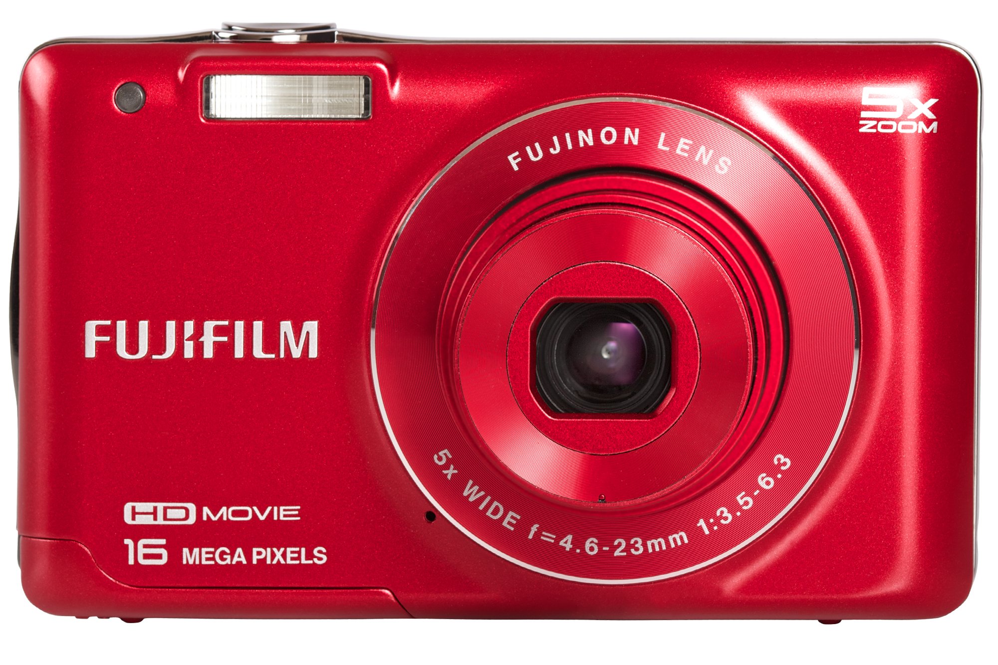 Fuji FinePix JX660 720p HD Camera - Red (16MP, 5x Zoom, 26mm Wide