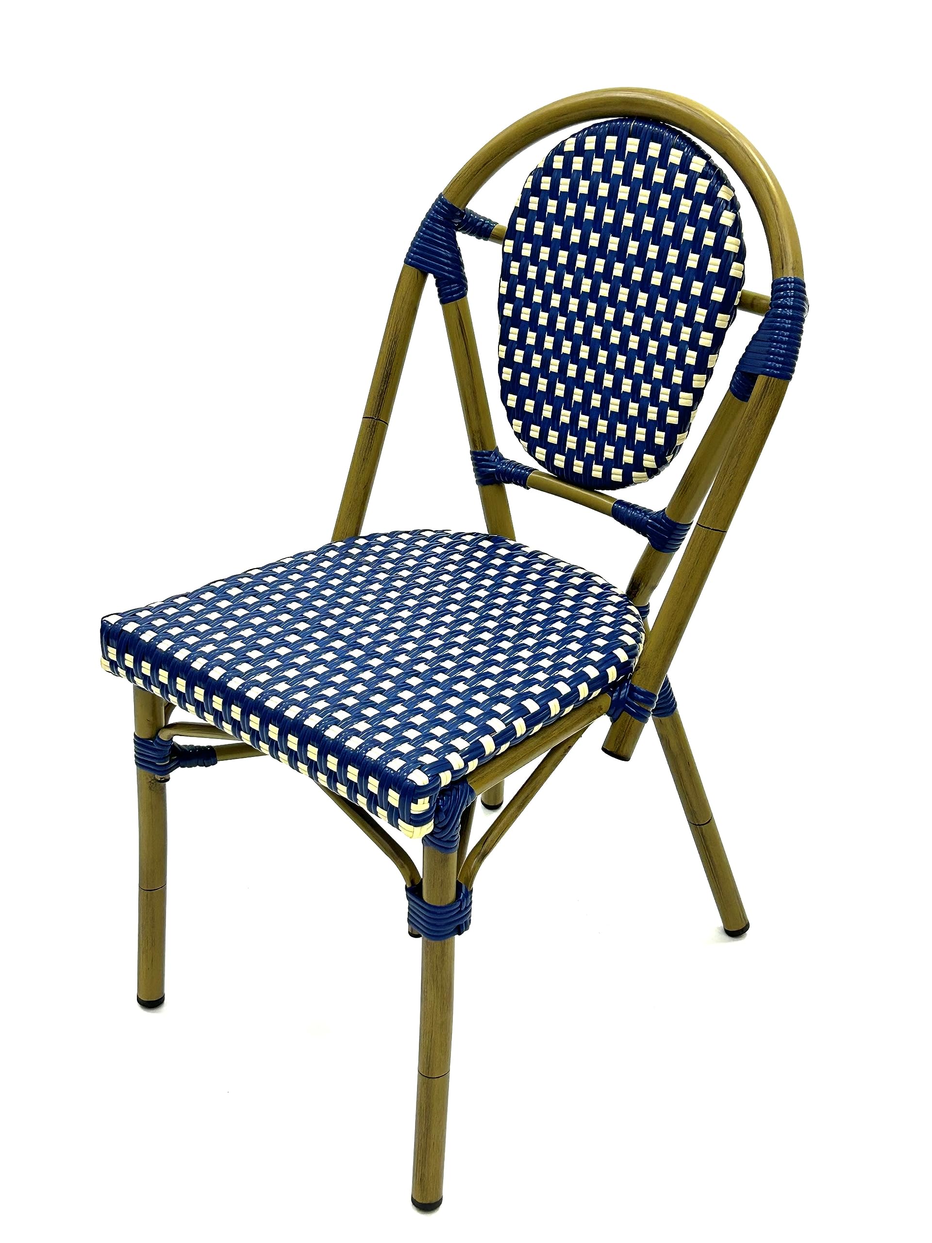 BE Furniture Blue Paris Bistro Chairs, Blue Paris Rattan Chairs