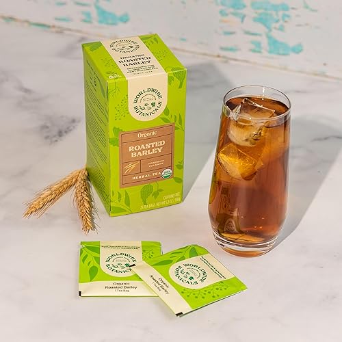 Miniatura 4 de Worldwide Botanicals Té orgánico de cebada tostada  3 veces más hierbas con 0.21 oz por bolsa de té  también conocido como Mugicha, Boricha,