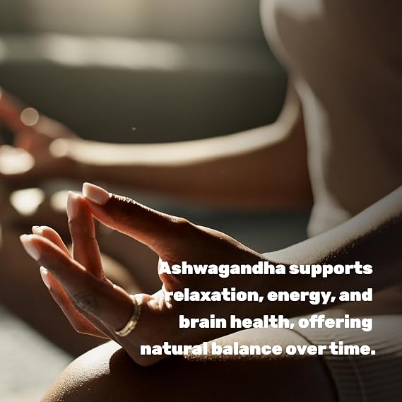 KSM 66 Ashwagandha 1,200mg with Black Pepper, 120 Veggie Capsules Extra Strength Root Extract High Absorption Adaptogenic Supplements for Relaxation, Energy, Brain Health Non-GMO