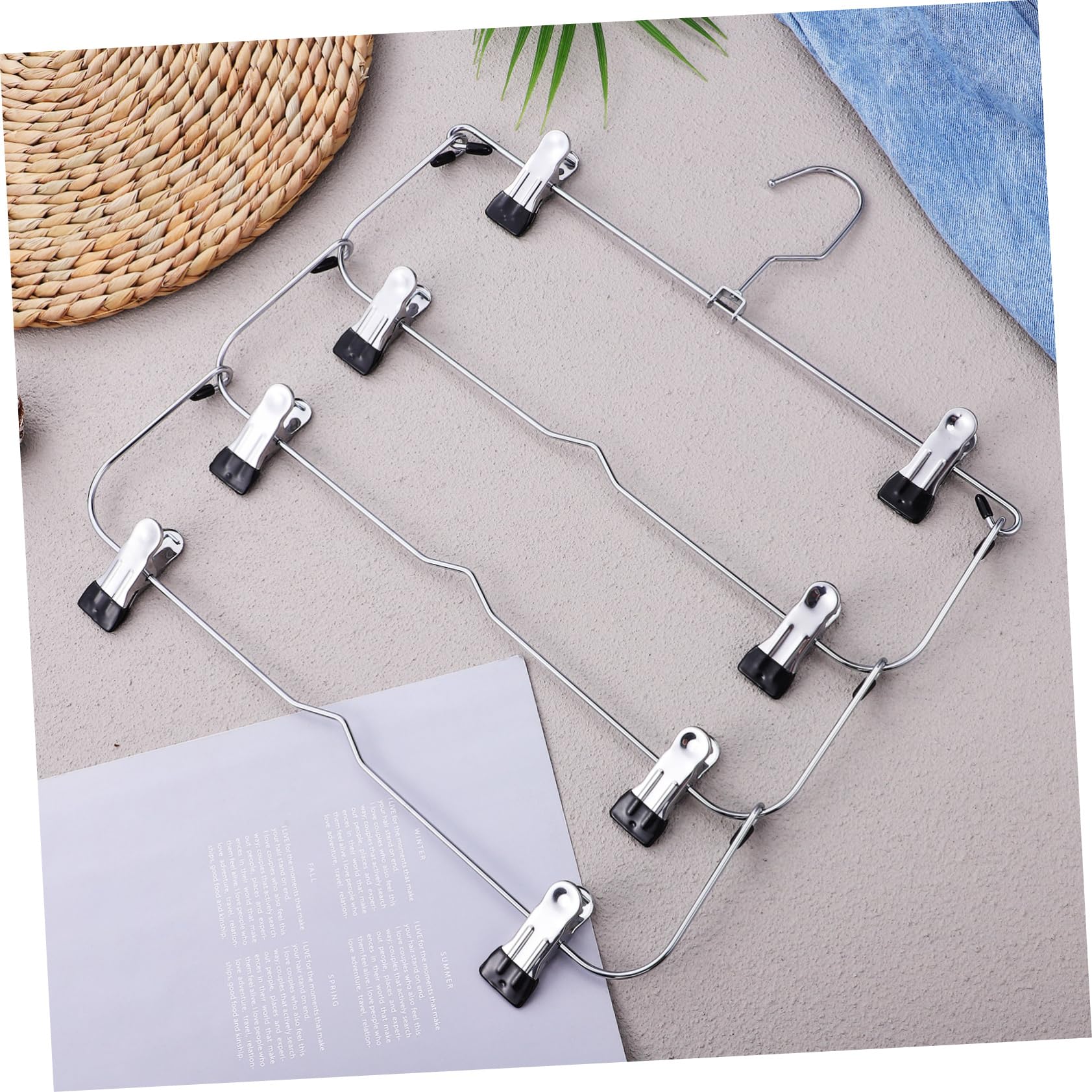 Grucce Per Gonne Multistrato in Acciaio Grucce Per Pantaloni Con Clip Organizer Per Armadio