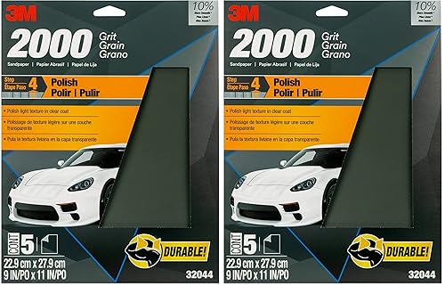 Miniatura 20 de 3M Wetordry 03022 Papel de lija de grano 800, 3 2/3 x 9 pulgadas, 5 hojas por paquete