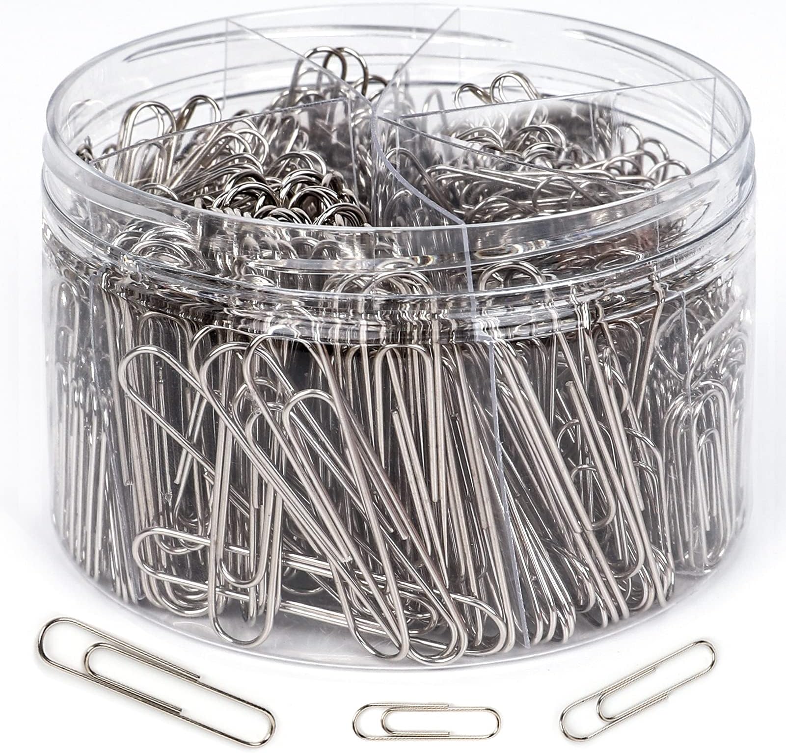 750 Pieces Paper Clips Assorted Sizes Small, Medium and Large Paperclips 28 mm,33mm,50 mm for Office School and Personal Document Organization