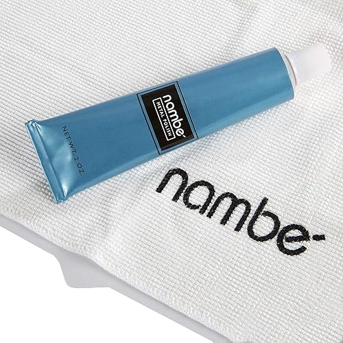 Miniatura 3 de nambe Polish Kit | 2 Oz Tube, Cloth, and Gloves | Polish Kit for Nambe Metal Serving Bowls and Platters | For Brass, Bronze, Silver, Copper,