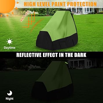 Zero Turn Mower Cover with ROPS,Waterproof Heavy Duty Fits Up to 60Mower Decks,600D Polyester Oxford UV and Water Resistant,Windproof Buckle Strapping Designed for Storage and Trailering