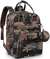 Vista 19 de RUVALINO Mochila para pañales, paquete de viaje multifunción para maternidad y bebé, gran capacidad, impermeable, negro