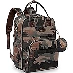 RUVALINO Diaper Bag Backpack, Multifunction Travel Pack Maternity Baby Changing Bags, Large Capacity, Waterproof, Green Camo