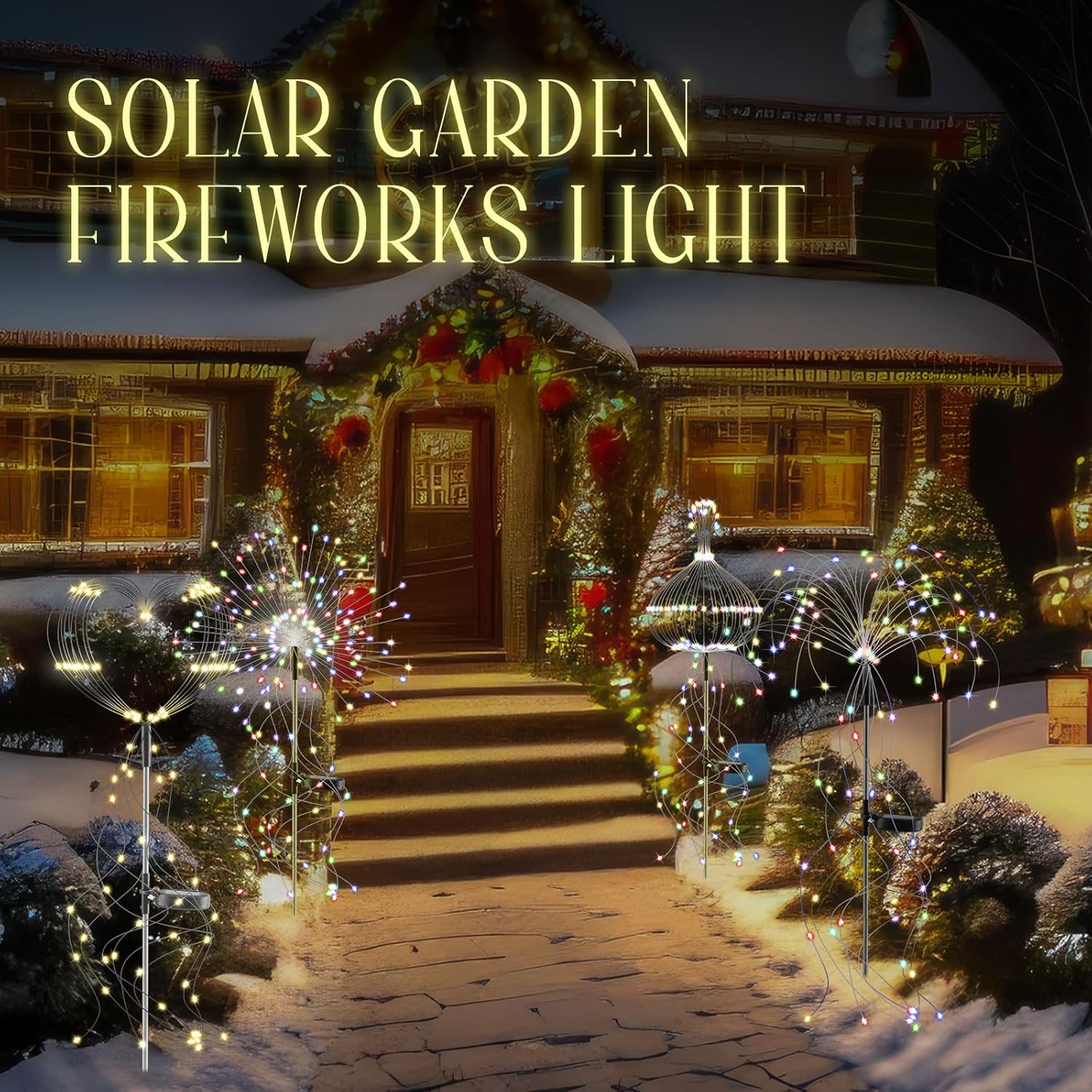 Illuminate Your Outdoors: A Review of the 4 Pack Solar Garden Sparkler Fireworks!