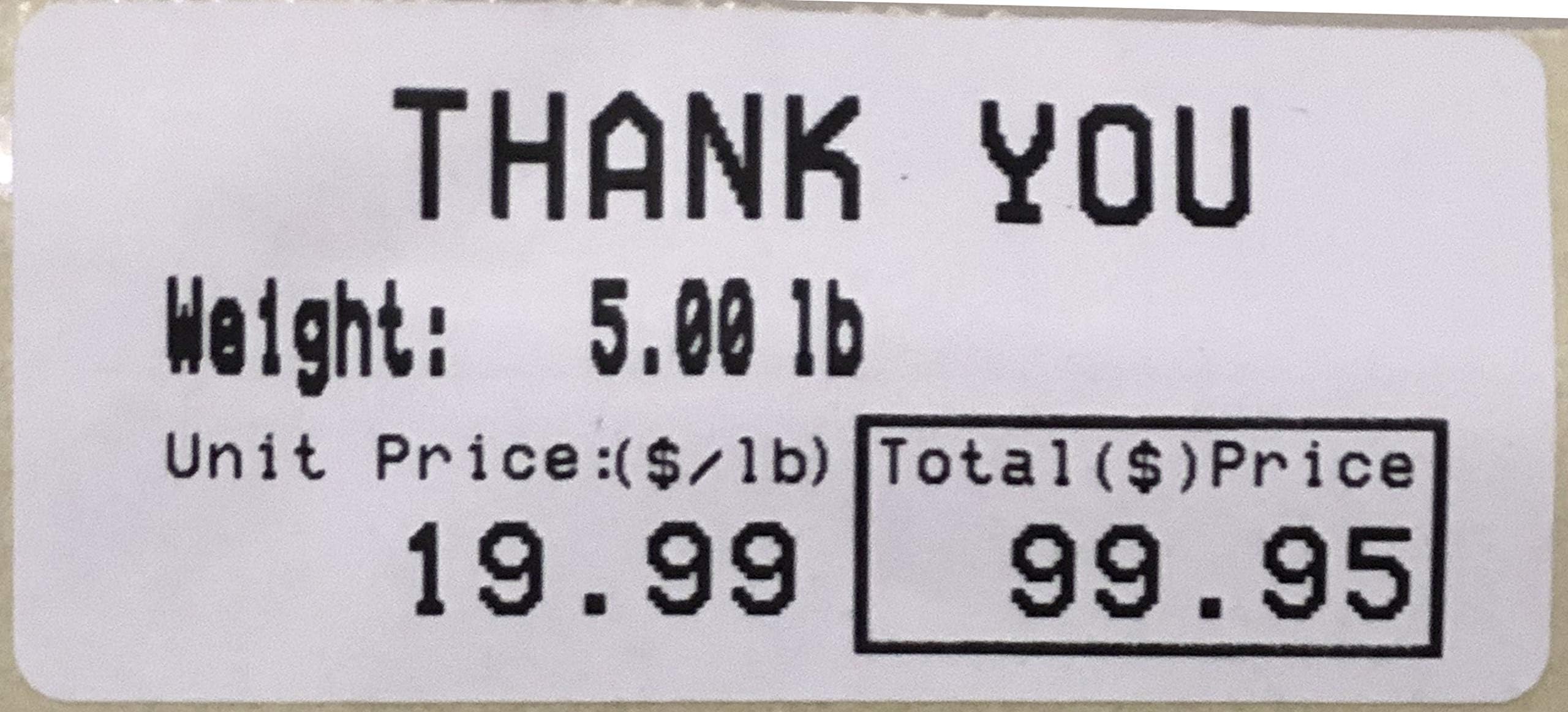 Amazon.com : Detecto Case of Label for DL1060 Series Scale, 58mm x 40mm ...