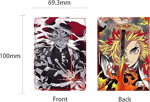 Miniatura 2 de PumpCar Ambientador japonés de doble cara Kamado Tanjiro Kyojuro Rengoku japonés colgante de cereza perfumado Anime Cool para espejo retrovisor,