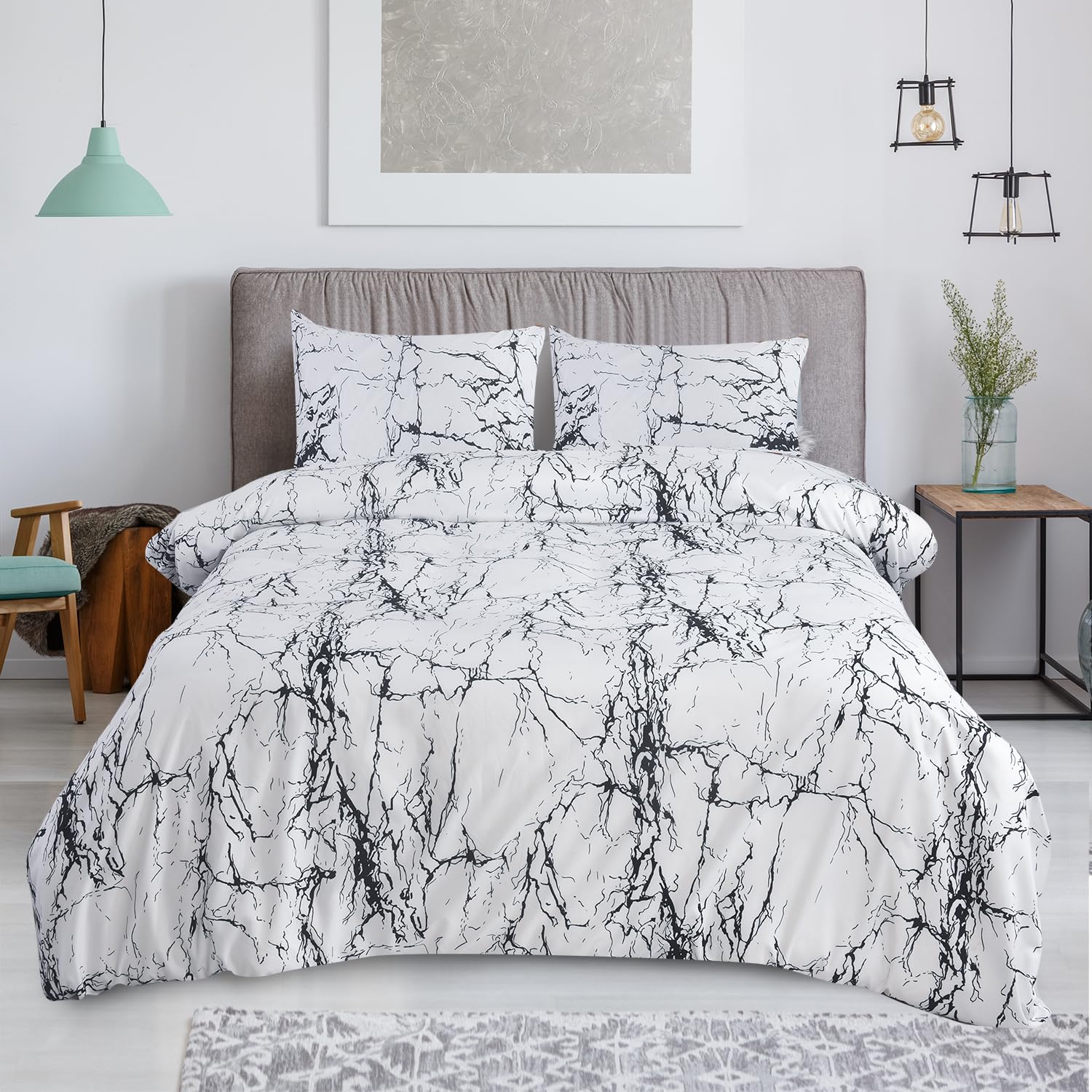 WEAVERS: 4-Piece Super Soft Complete Bedding Set - Luxurious Designs, Cotton-like feel Microfiber Fabric - Hypoallergenic and Breathable, Easy Maintenance. (Size - Single, Design Name - MRD-109S)
