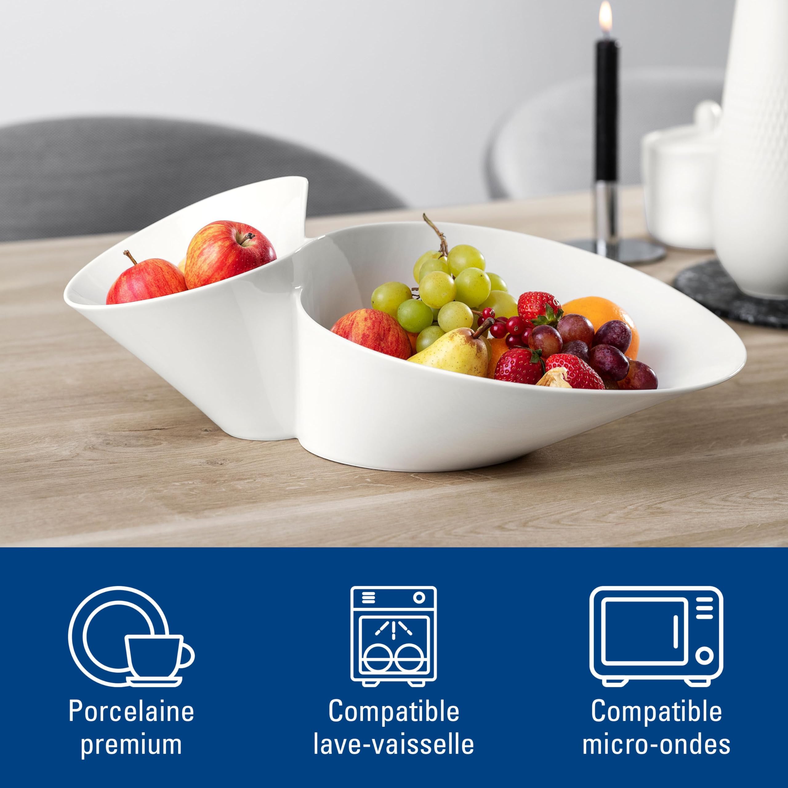 Villeroy & Boch et Boch NewWave Eye-Catcher Double Bowl, 49 x 27