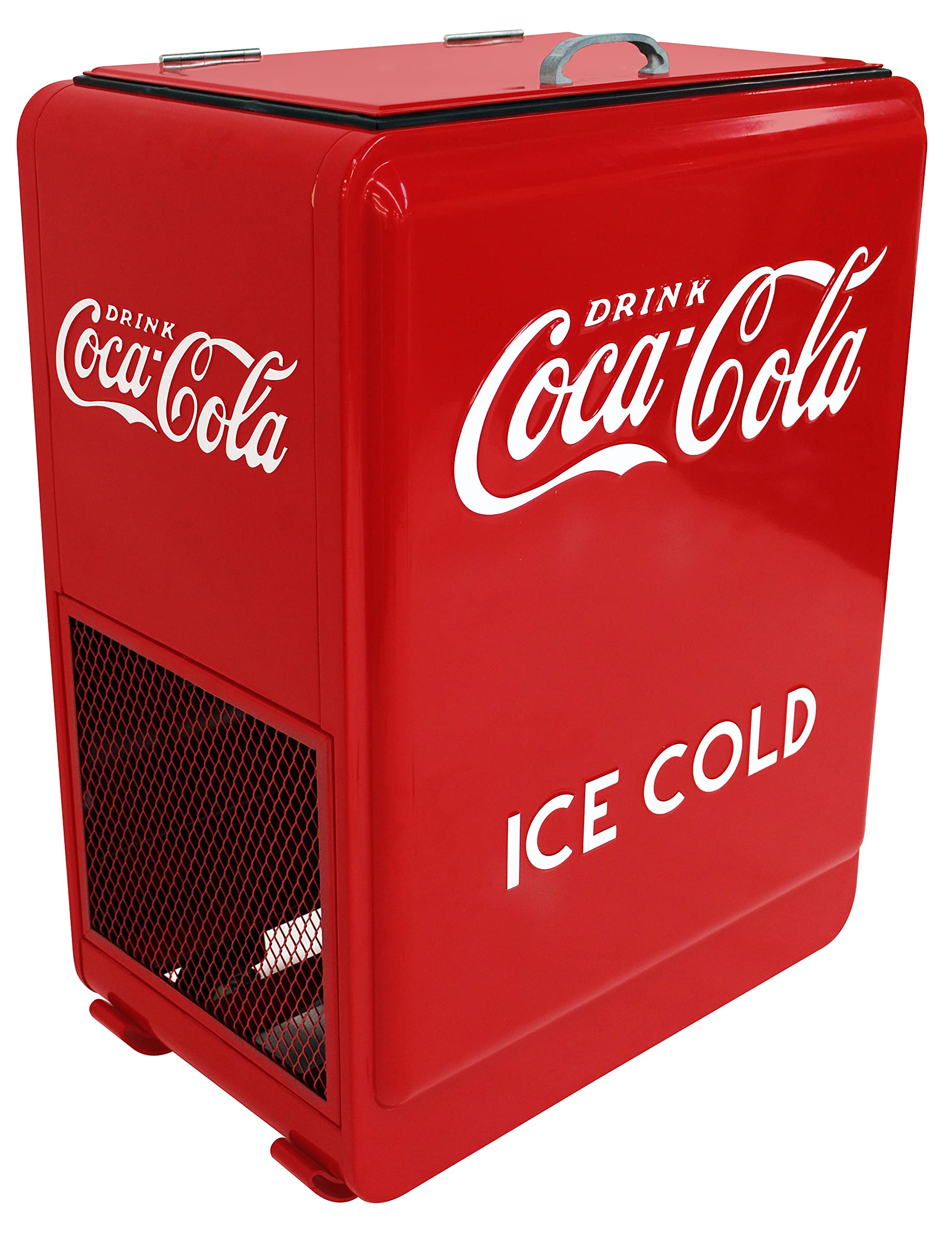 Coca-Cola Junior Metal Cooler, ICE Cold, Retro Cooler for Outdoor/Patio/Porch