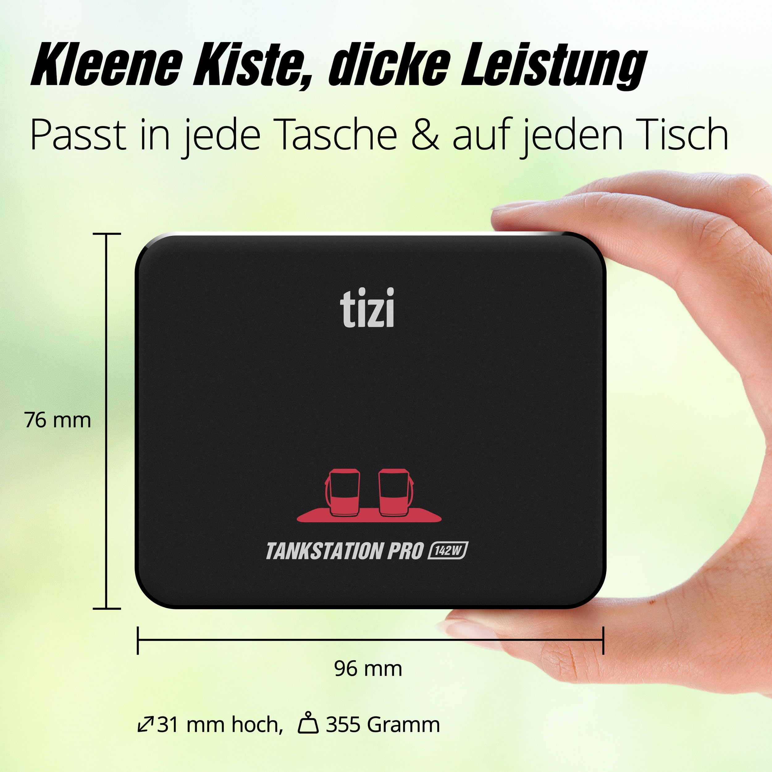 tizi Tankstation Pro (142W) - 4 Anschlüsse Ladegerät, neueste GaN Power Delivery, 4-Port USB-C PD Netzteil für Schreibtisch, Reisen mit Wechselsteckern, kompatibel mit Apple MacBook Pro, iPad, iPhone