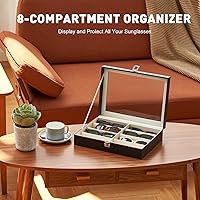 Vista 7 de Caja para anteojos de Co-z, organizador de anteojos, caja de almacenamiento con visualización