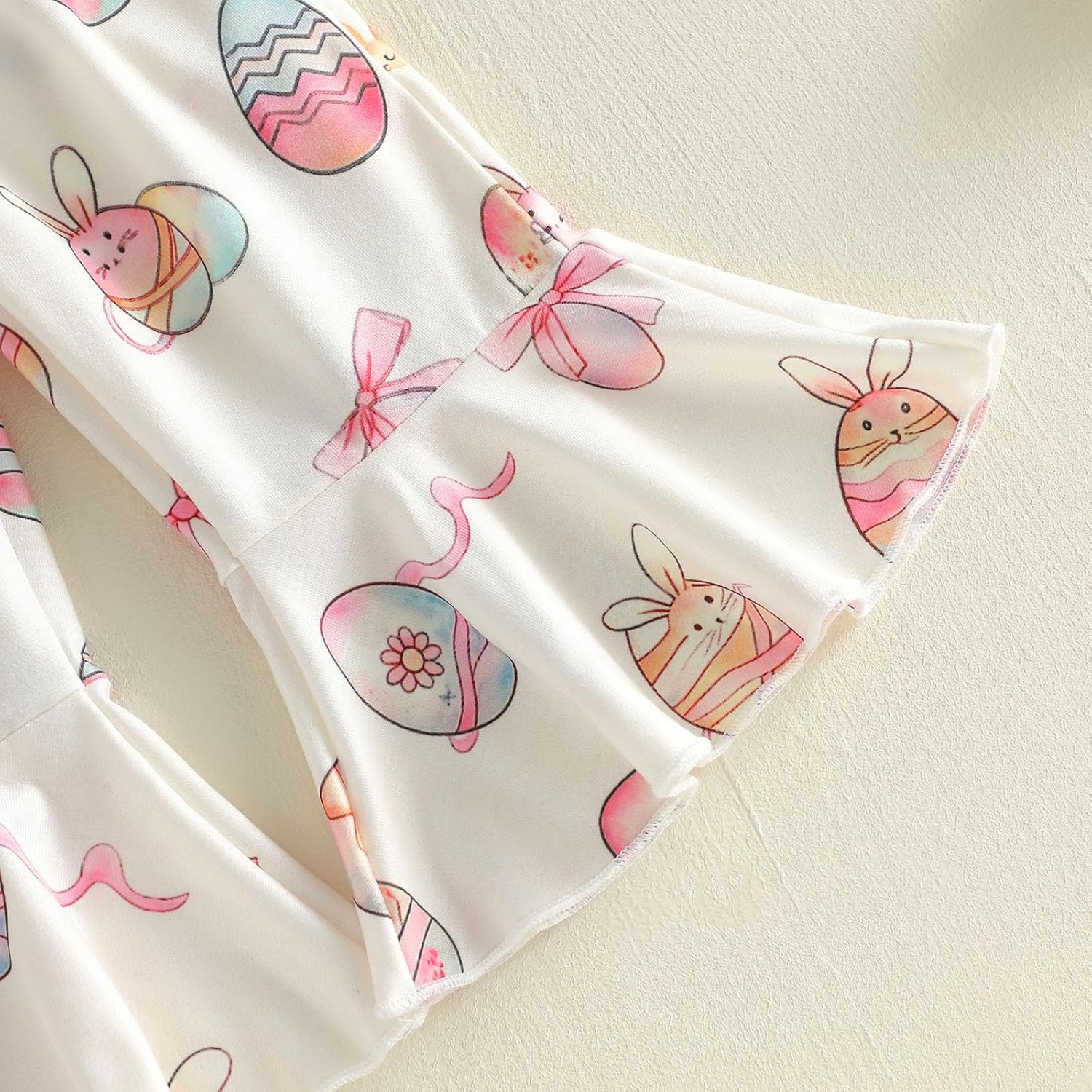 Thorn Tree My First Easter Baby Girl Outfit Long Sleeve Bunny Romper Egg Bell Pants Bow Headband Newborn Infant Clothes - Image 8